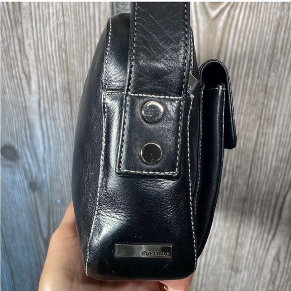 Perlina Black Leather Handbag - Picture 13 of 16